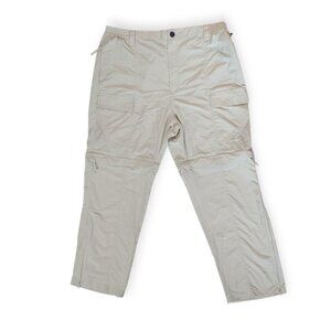 Reel Legends Marlin Pants Shorts Combo Men's Khaki Teflon Dri-Fit XL 40x32 NWT